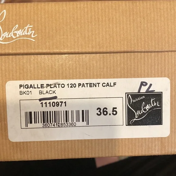 Christian Louboutin Black Patent leather Pigalle Plato 120 - Picture 10 of 12